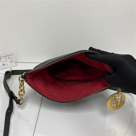 Fendi Black Zucchino Spalmati Forever Crossbody Bag